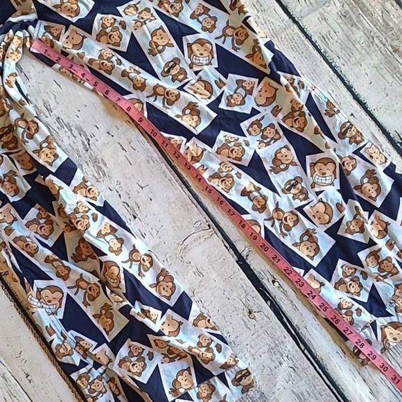 Vintage Y2K Aeropostale Cotton Low Rise Monkey Print Pajama Pants Womens Sz M - Picture 16 of 17